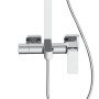 Душова система для кабіни Qtap Capricorn на три споживачі (з виливом) 53103KNC Chrome