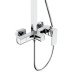 Душевая система для кабины Qtap Capricorn на три потребителя (с изливом) 53103KNC Chrome