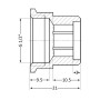 Подовжувач латунний Thermo Alliance Standart 1/2"ВЗ, L=10 мм SD4221510