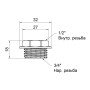 Футорка Thermo Alliance Standart 3/4"х1/2" ЗВ SD4232015