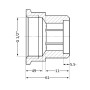 Подовжувач латунний Thermo Alliance Standart 1/2"ВЗ, L=50 мм SD4221550