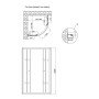 Душова кабіна Lidz Latwa SC80x80.SAT.HIGH.FR, скло Frost 4 мм без піддона