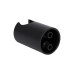 Держатель для ручного душа Qtap Spojeni округлый QT829910842854OB Black Matt