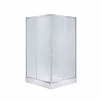 Набір Lidz душова кабіна Wawel SC90x90.SAT.LOW.FR, скло Frost 4 мм + піддон Mazur