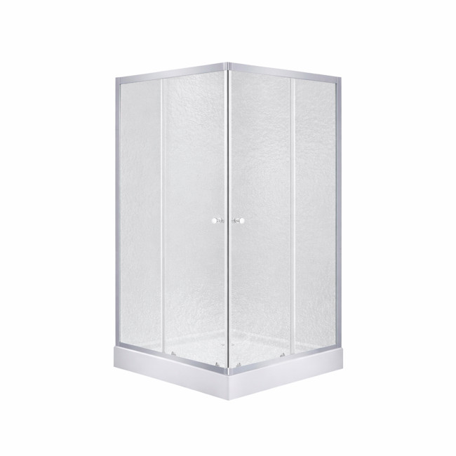 Набір Lidz душова кабіна Wawel SC80x80.SAT.LOW.FR, скло Frost 4 мм + піддон Mazur