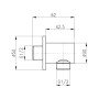 Підключення для шланга Qtap Spojeni округле QTCRBB030 Black Matt