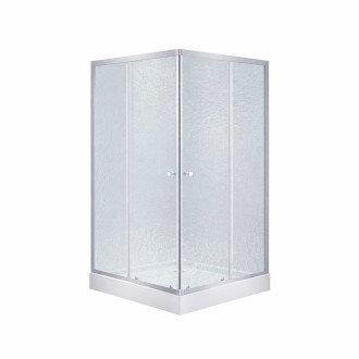 Набір Lidz душова кабіна Wawel SC90x90.SAT.LOW.FR, скло Frost 4 мм + піддон Mazur
