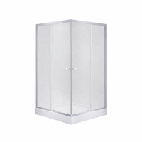 Набір Lidz душова кабіна Wawel SC80x80.SAT.LOW.FR, скло Frost 4 мм + піддон Mazur