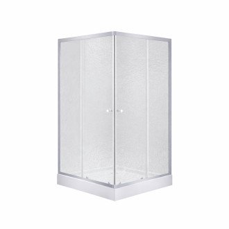 Набір Lidz душова кабіна Wawel SC80x80.SAT.LOW.FR, скло Frost 4 мм + піддон Mazur
