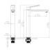 Змішувач для раковини високий Qtap Capricorn, Chrome (k26) QTCAP1060H102C48220