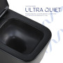 Унітаз підвісний Qtap Crow Ultra Quiet 485×340×290 мм, Matt Black, з сидінням Slim Duroplast/ Soft-close/ Quick Release QT05335171MB