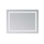 Дзеркало Lidz Kubis (KU2) 800х600 з LED-підсвічуванням Touch, з антизапотіванням, з димером, рег. яскравості LD78LF904806048446
