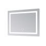 Дзеркало Lidz Kubis (KU2) 800х600 з LED-підсвічуванням Touch, з антизапотіванням, з димером, рег. яскравості LD78LF904806048446