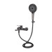 Змішувач для ванни Qtap Slavonice (з душовим гарнітуром) QTSLV259GMB48035 Gunmetal Black PVD