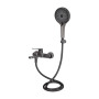 Змішувач для ванни Qtap Slavonice (з душовим гарнітуром) QTSLV259GMB48035 Gunmetal Black PVD