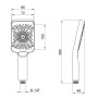 Лійка для ручного душу Lidz Niagara 33 145x95 мм прямокутна LDNIA33GRP48538 Graphite