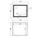 Зеркало Lidz Kubis (KU2) 700х800 с LED-подсветкой Touch, с антизапотеванием, с диммером, рег. яркости LD78LF904708048447