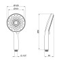 Лійка для ручного душу Lidz Niagara 32 120 мм округла LDNIA32GRP48536 Graphite