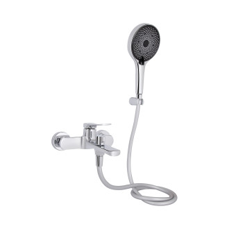Смеситель для ванны Qtap Slavonice (c душевым гарнитуром) QTSLV259CRM48034 Chrome