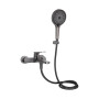Змішувач для ванни Qtap Slavonice (з душовим гарнітуром) QTSLV259GMB48035 Gunmetal Black PVD
