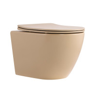 Унітаз підвісний Qtap Robin Ultra Quiet 520×365×340 мм, Beige, з сидінням Slim Duroplast / Soft-close / Quick Release QTROB26SB48997