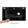 Lidz Handmade H7545B Мийка для кухні інтегрована Decor Black PVD Honeycomb 3,0/1,0 мм LDH7545BDECPVD48373