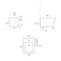 Біде підвісне Qtap Tern 520x350x330 мм, Marble QT17551303GMR