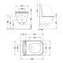 Унітаз підвісний Tern Ultra Quiet 490×365×325 мм, Stone Grey, з сидінням Slim Duroplast / Soft-close / Quick Release QT17332303ASSG Qtap