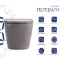 Унітаз підвісний Robin Ultra Quiet 490×365×325 мм, Stone Grey, з сидінням Slim Duroplast / Soft-close / Quick Release QT13332381АSSG Qtap