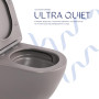 Унітаз підвісний Robin Ultra Quiet 490×365×325 мм, Stone Grey, з сидінням Slim Duroplast / Soft-close / Quick Release QT13332381АSSG Qtap