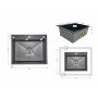 Lidz Handmade H6050HB Мийка для кухні інтегрована Decor Black PVD Honeycomb 2,5/0,5 мм LDH6050BDECPVD48371