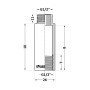 Подовжувач хромований Thermo Alliance Forte 1/2"ВЗ, L=10 мм TAF1301510