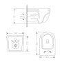 Унітаз підвісний Jay Rimless 485×360×320 мм, White, з сидінням Slim Duroplast/ Soft-close/ Quick Relase QT07335177RW Qtap