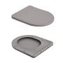 Унітаз підвісний Qtap Robin Ultra Quiet 520×365×340 мм, Stone grey, з сидінням Slim Duroplast / Soft-close / Quick Release QTROB26SG48996