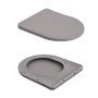 Унітаз підвісний Qtap Robin Ultra Quiet 520×365×340 мм, Stone grey, з сидінням Slim Duroplast / Soft-close / Quick Release QTROB26SG48996