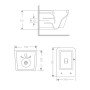 Унітаз підвісний Crow Rimless 485х340х330 мм, White, з сидінням Slim Duroplast/ Soft-close/ Quick Release QT05335171RW Qtap