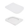 Унітаз підвісний Crow Rimless 485х340х330 мм, White, з сидінням Slim Duroplast/ Soft-close/ Quick Release QT05335171RW Qtap