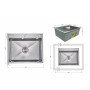 Lidz Handmade H6050H Мийка для кухні інтегрована Decor Honeycomb 2,5/0,5 мм LDH6050DEC48370