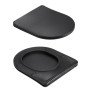 Унітаз підвісний Qtap Jay Ultra Quiet 485х360х320 мм, Matt Black, сидінням Slim Duroplast/ Soft-close/ Quick Relase QT07335177MB