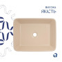 Раковина накладна Qtap Tern 480x370x135 мм, Beige, прямокутна, з донним клапаном QT17116069SB