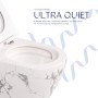 Унітаз підвісний Qtap Robin Ultra Quiet 520×365×340 мм, Marble, з сидінням Slim Duroplast / Soft-close / Quick Release QTROB26MR48998