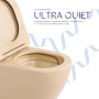 Унітаз підвісний Qtap Robin Ultra Quiet 520×365×340 мм, Beige, з сидінням Slim Duroplast / Soft-close / Quick Release QTROB26SB48997