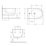 Біде підвісне Qtap Robin 515x370x350 мм, Marble QT13551381GMR