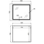 Дзеркало Qtap Mideya (MI2)  800х700 з LED-підсвічуванням Touch, з антизапотіванням, з димером, рег. яскравості QT2078NCF807048476