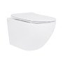 Унітаз підвісний Jay Rimless 485×360×320 мм, White, з сидінням Slim Duroplast/ Soft-close/ Quick Relase QT07335177RW Qtap