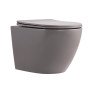 Унітаз підвісний Robin Ultra Quiet 490×365×325 мм, Stone Grey, з сидінням Slim Duroplast / Soft-close / Quick Release QT13332381АSSG Qtap
