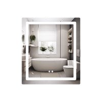Дзеркало Lidz Kubis 700х800 з LED-підсвічуванням Touch, з антизапотіванням, з димером, рег. яскравості LD78LF904708048447