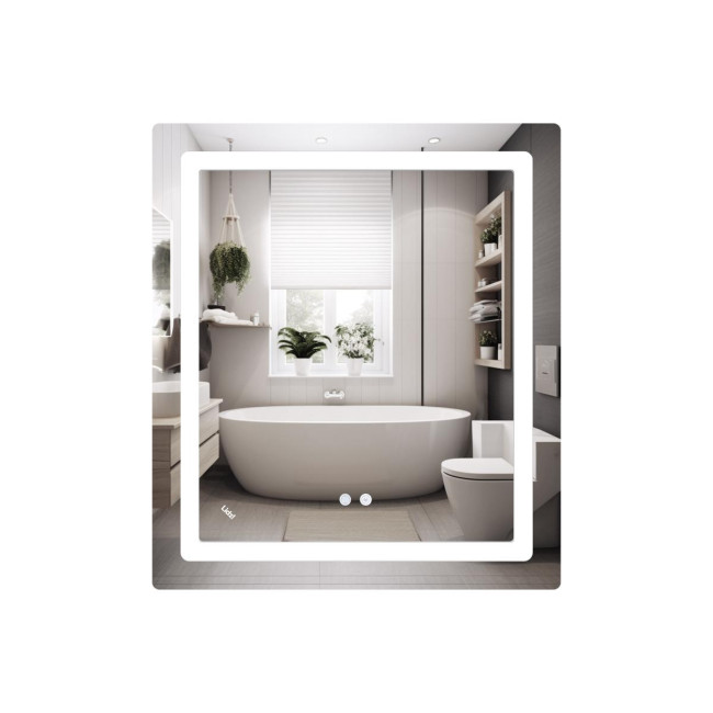 Дзеркало Lidz Kubis 700х800 з LED-підсвічуванням Touch, з антизапотіванням, з димером, рег. яскравості LD78LF904708048447