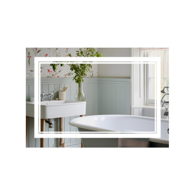 Дзеркало Qtap Cardinal (CA1) 800х600 з LED-підсвічуванням Touch, з антизапотіванням, з димером, рег. темп. кольору (3000-6500K) QT0478C8060