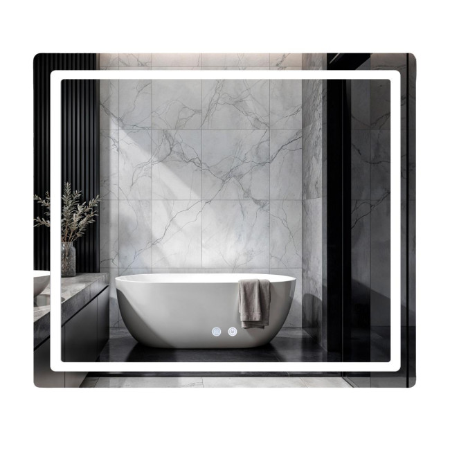 Дзеркало Qtap Mideya (MI2)  800х700 з LED-підсвічуванням Touch, з антизапотіванням, з димером, рег. яскравості QT2078NCF807048476